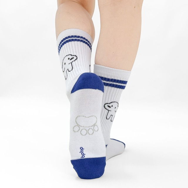 【matsui】SOCKS ブルー リブソックス
