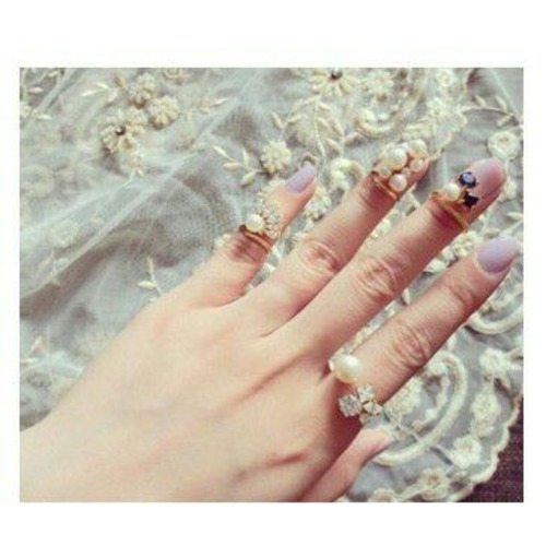 パール 真珠 ファランジリング ナックルリング フォークリング リング