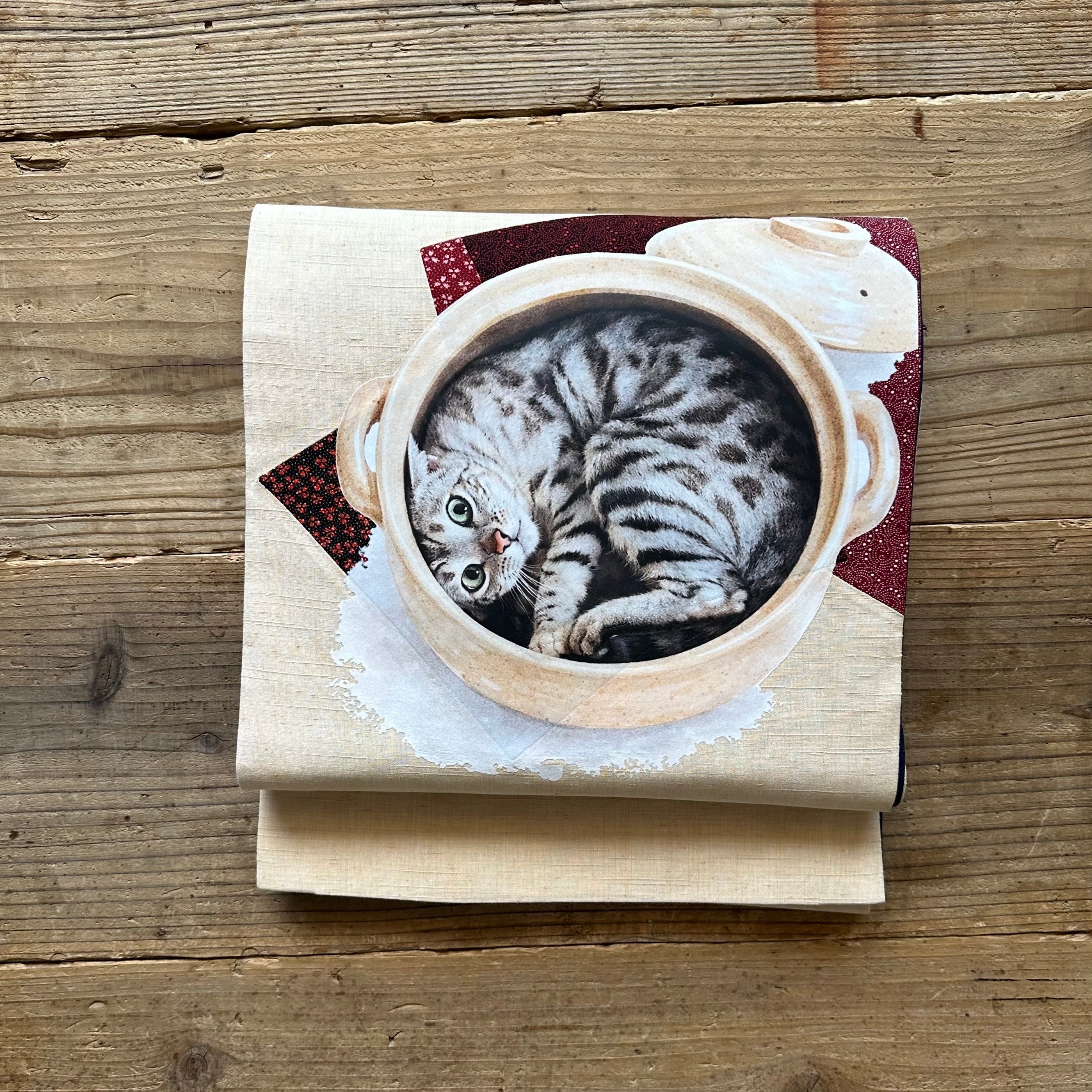 ぬくぬくねこ鍋名古屋帯