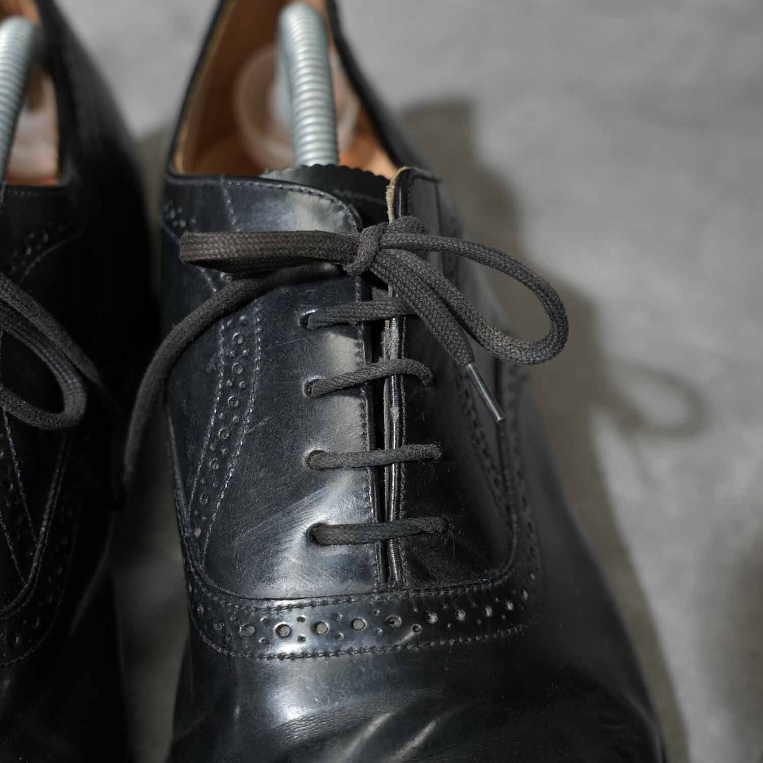 Loake ローク ウイングチップ レザーシューズ ブラック イングランド製