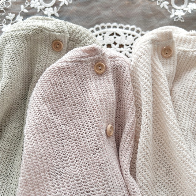 green,pink XS［即納］80-130 / puella flo / shurry cardigan★