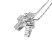 LJ CROSS NECKLACE SILVER