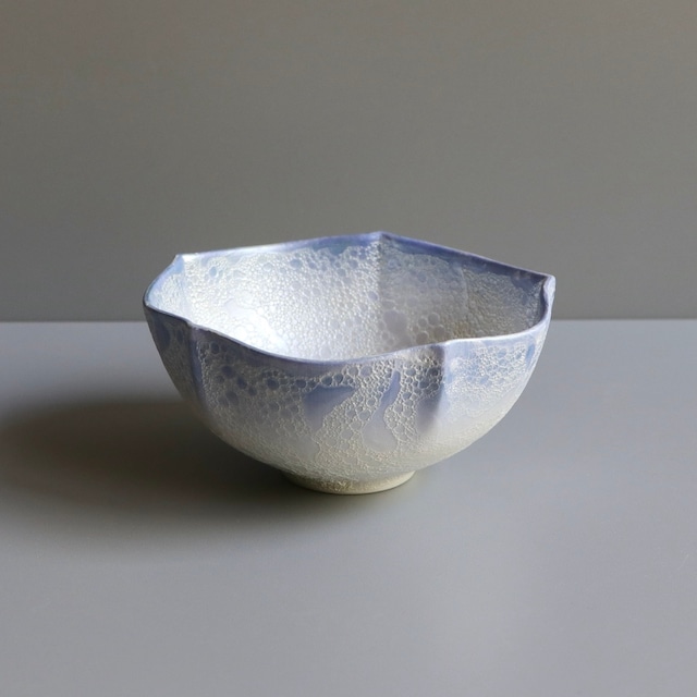 瑠璃泡 桔梗型小鉢  Blue foam  Bellflower small bowl