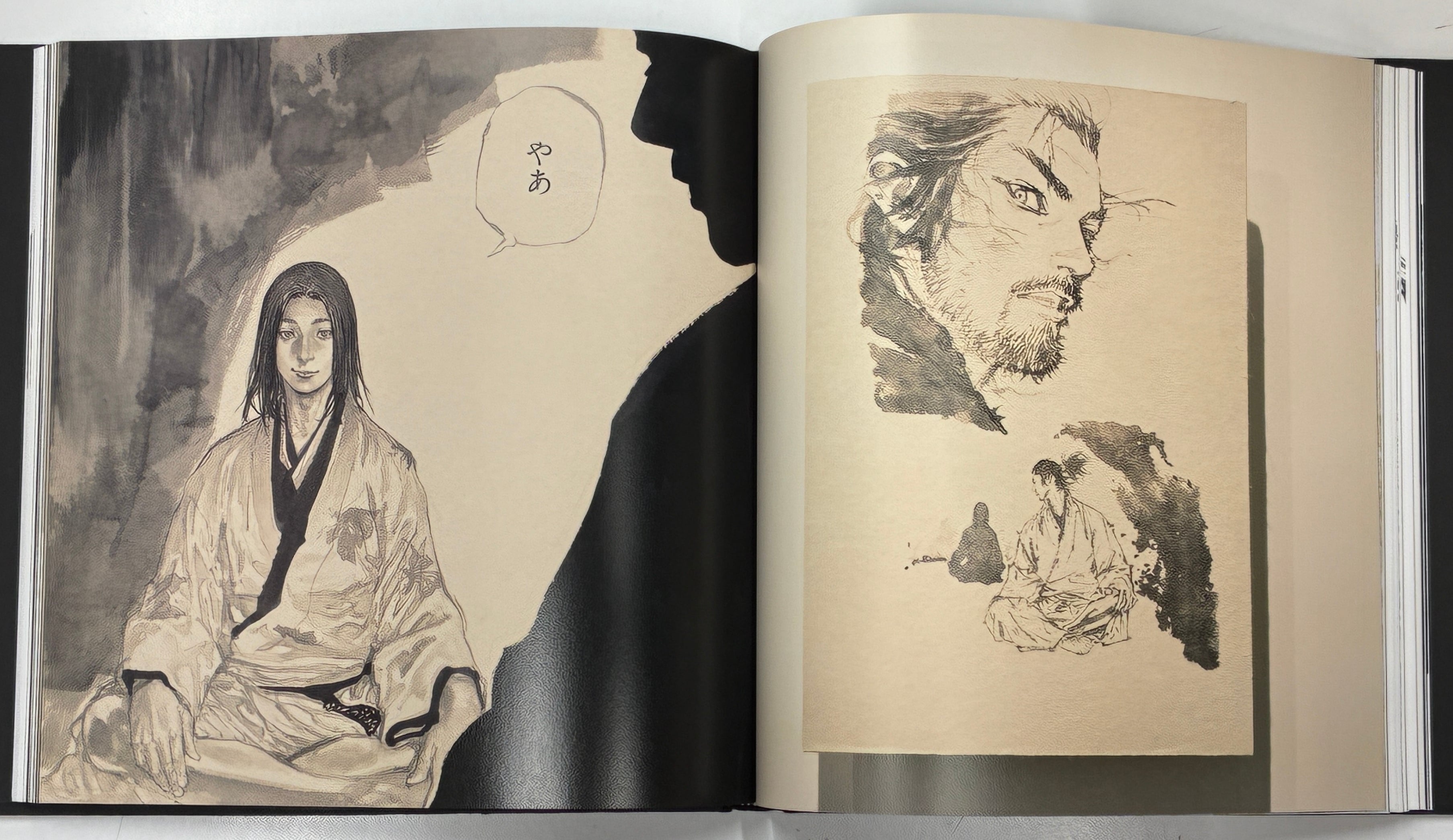 井上雄彦 展覧会「最後のマンガ展」 図録 いのうえの 左「三日月篇」右