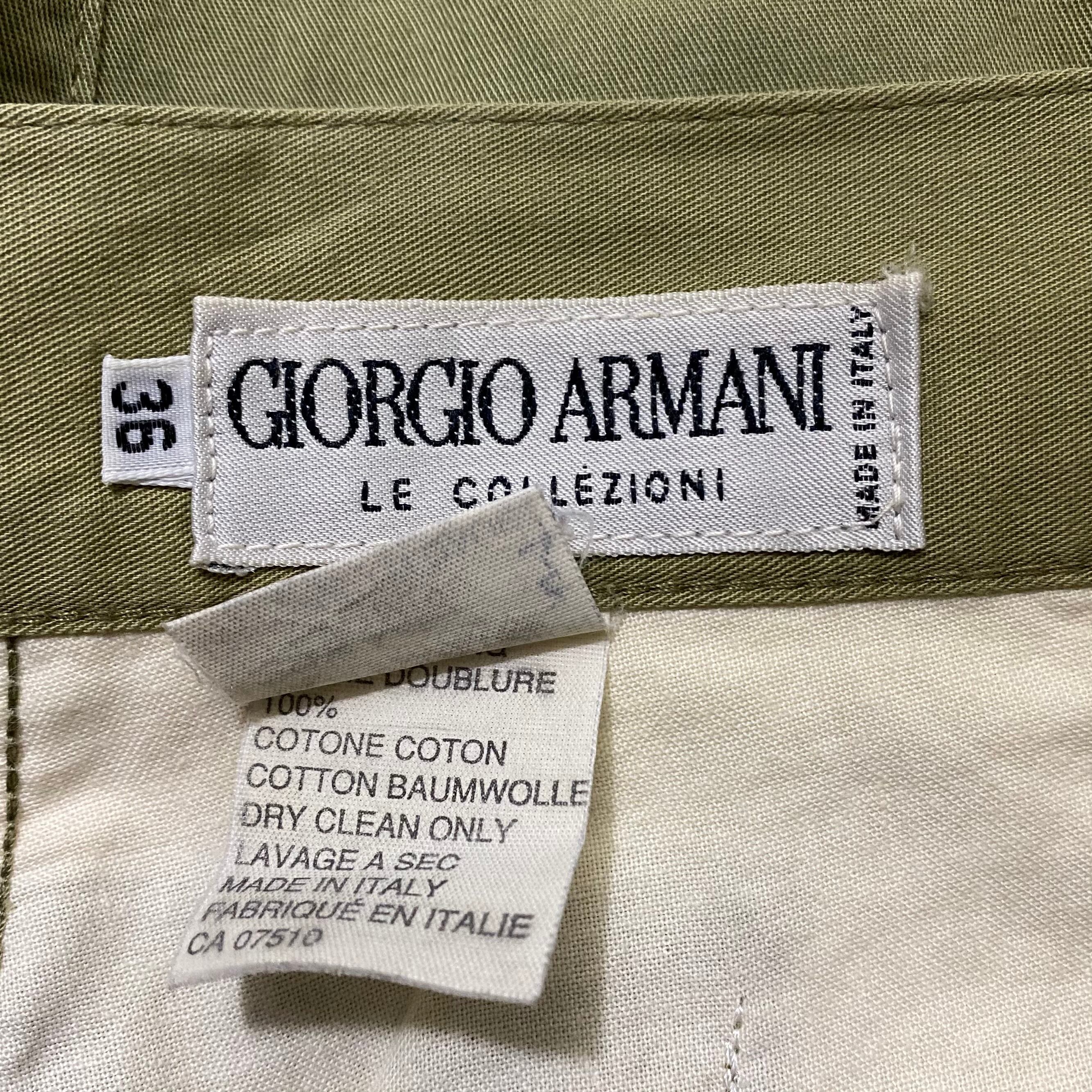 vintage GIORGIO ARMANI cotton pleats wide pants | NOIR ONLINE