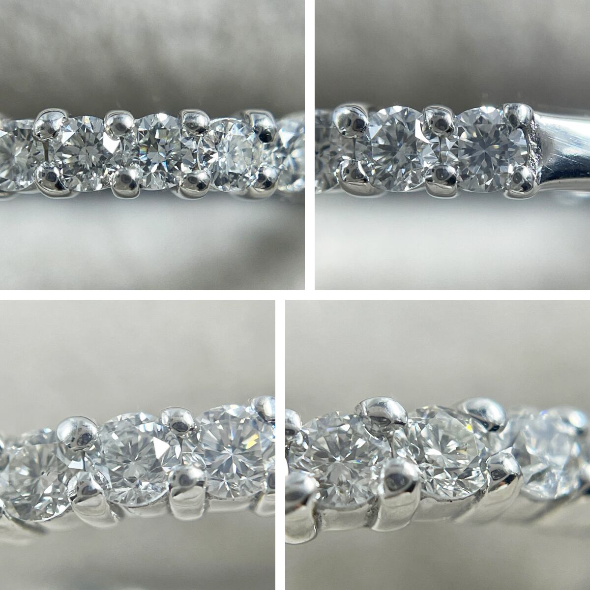 K18WG 天然ダイヤモンド 0.50ct ハーフエタニティリング | JEWELRY