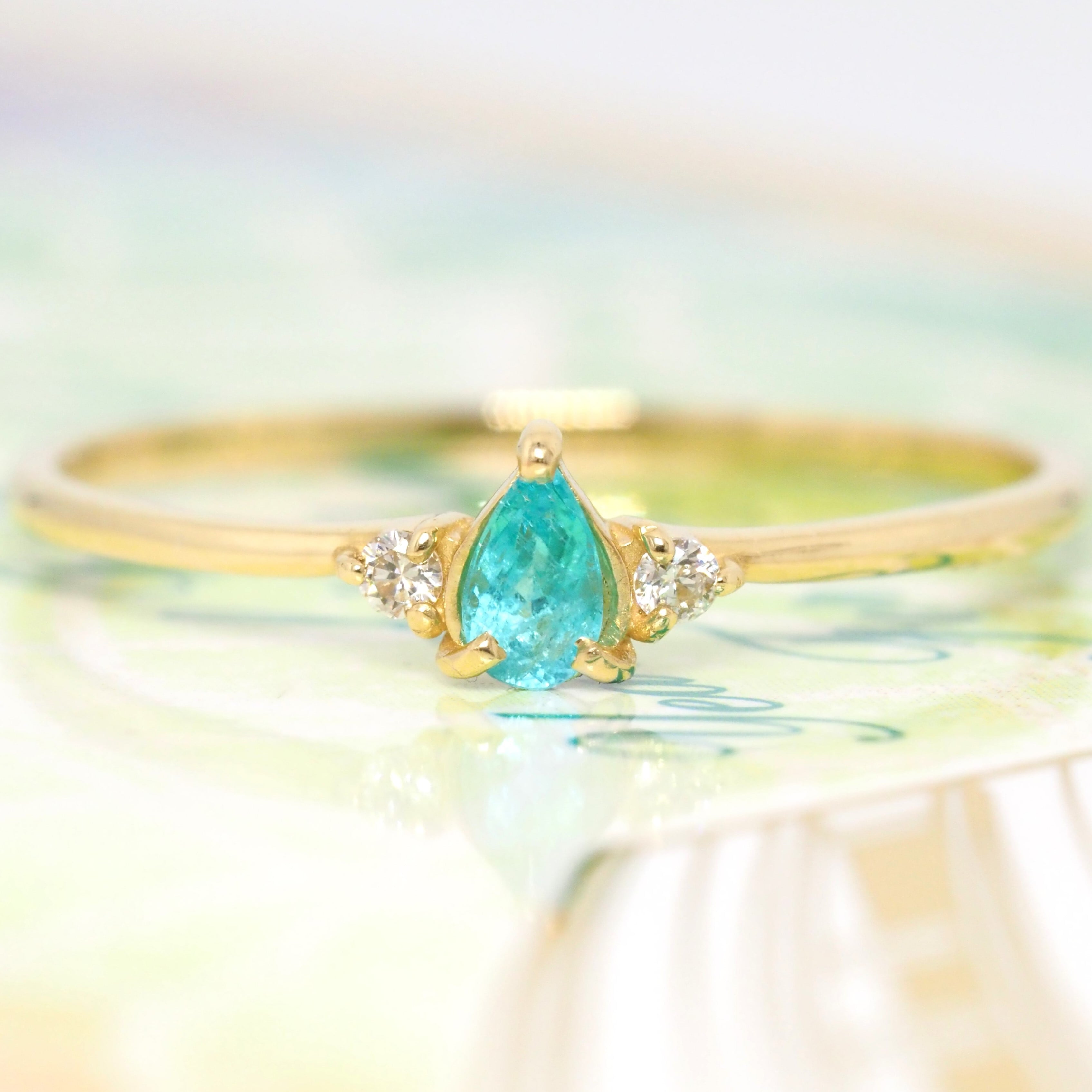 天然石 パライバトルマリン ルース リング 快く 