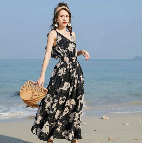 ロングワンピース レディース 大きいサイズ 花柄 マキシ丈 夏 新作