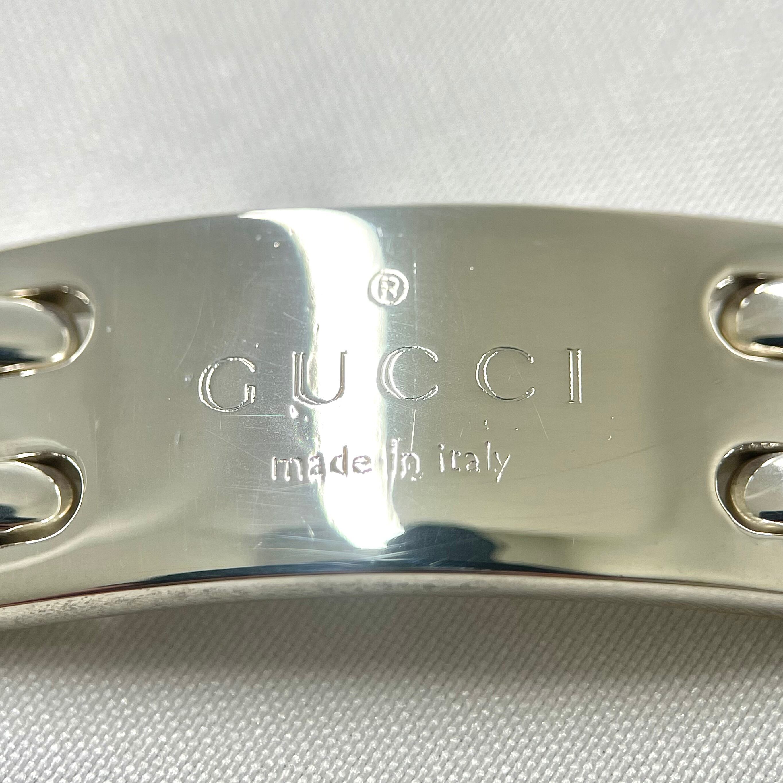 GUCCI グッチ プレート リンク ブレスレット シルバー925 | 2122