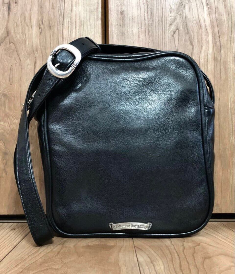 CHROME HEARTS クロムハーツ レザーガラス加工 クロスパッチ TAKA
