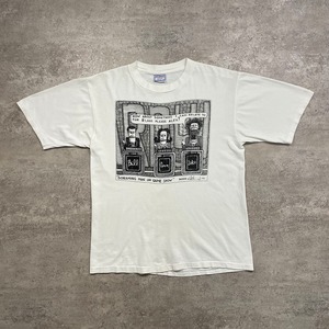 BAD BOB 1990 SCREAMIG MAN ON GAME SHOW T-SHIRT SIZE L (USED)