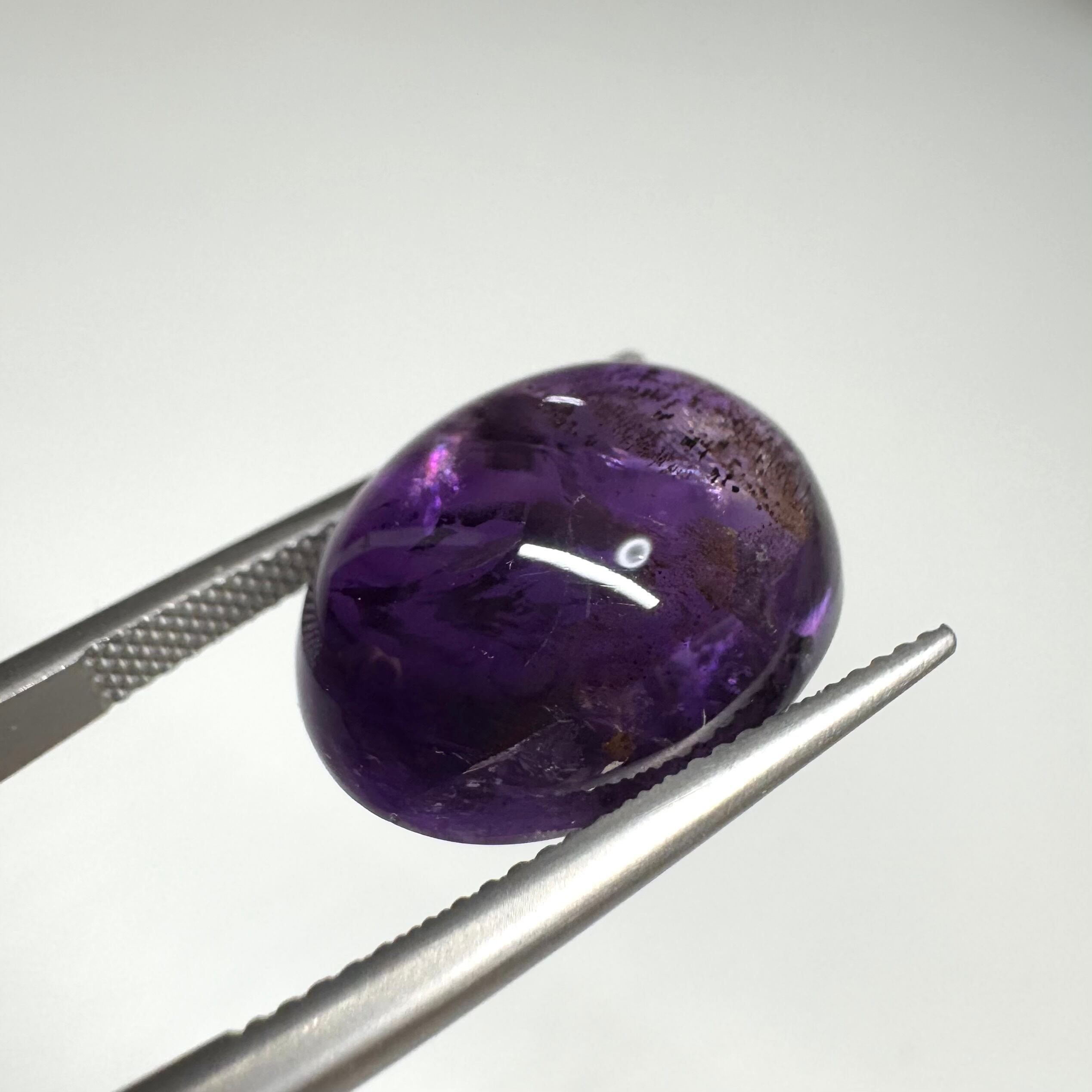 新作♡宝石質アメジスト六芒星×エレスチャルアメジスト×高✩レピドライト× アメジスト14.56 ct No63218宝石ルースいしや