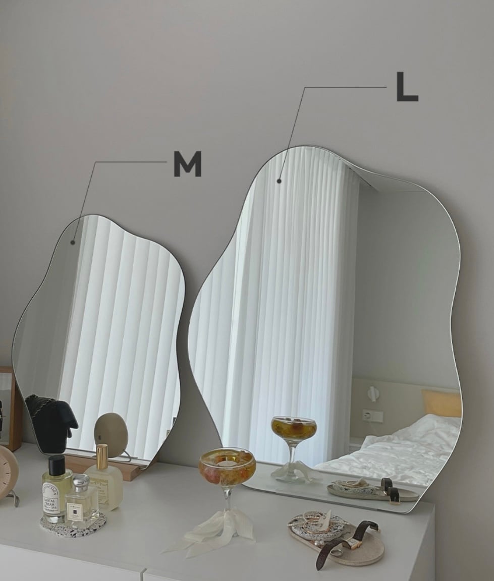 wave mirror L size / ウェーブミラー スタンド 変形 鏡 韓国