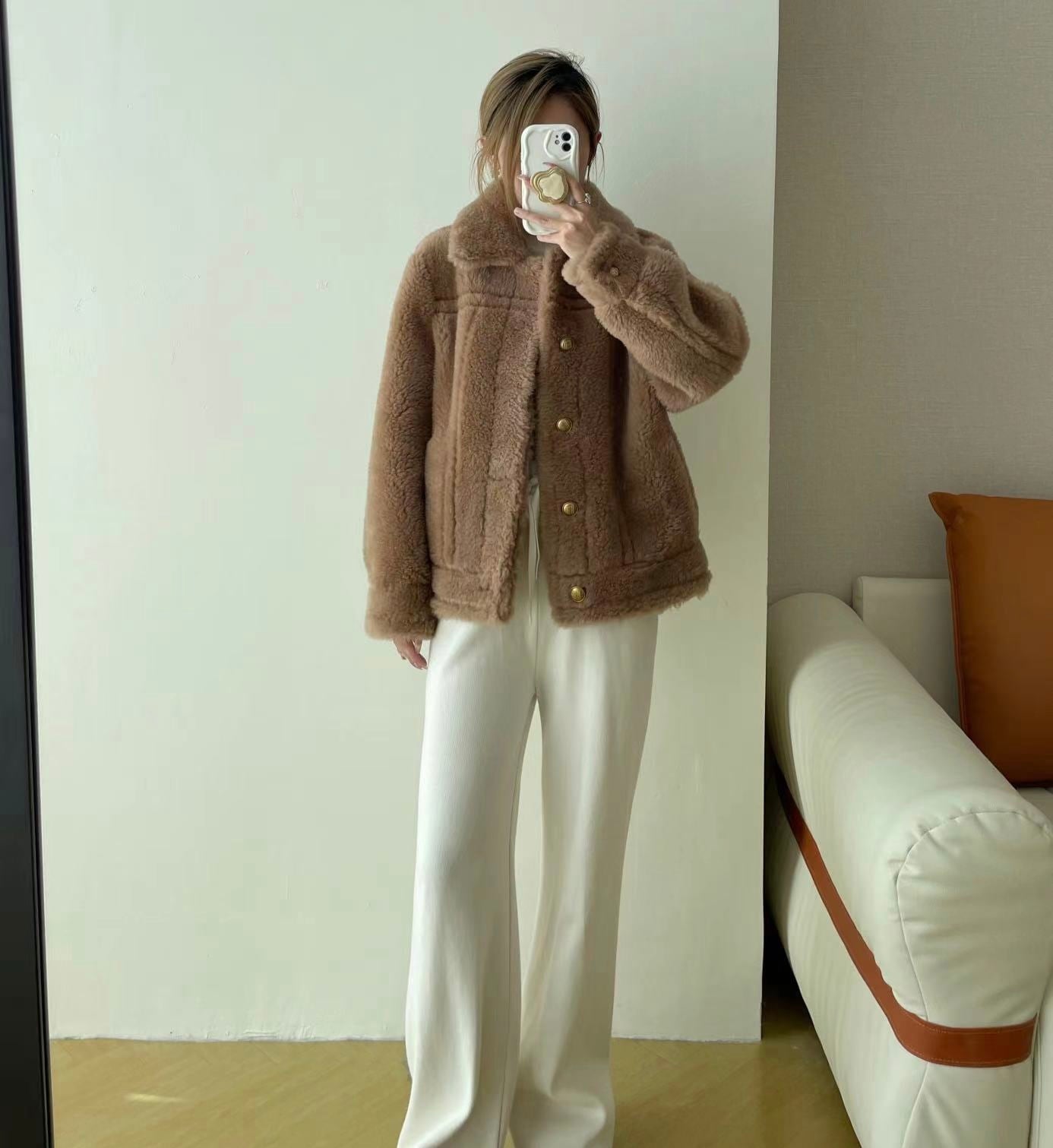 ベア襟付きジャケット