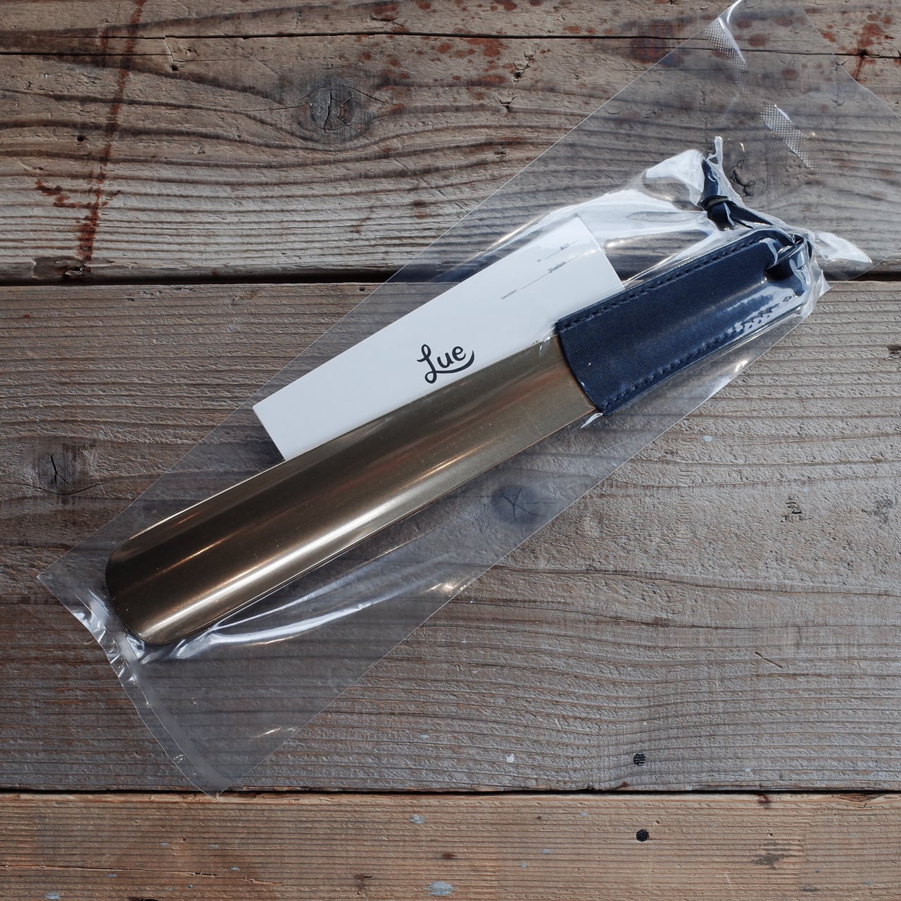 レザー×真鍮製のシューホーン（靴ベラ）》Shoehone | Lue -handcraft