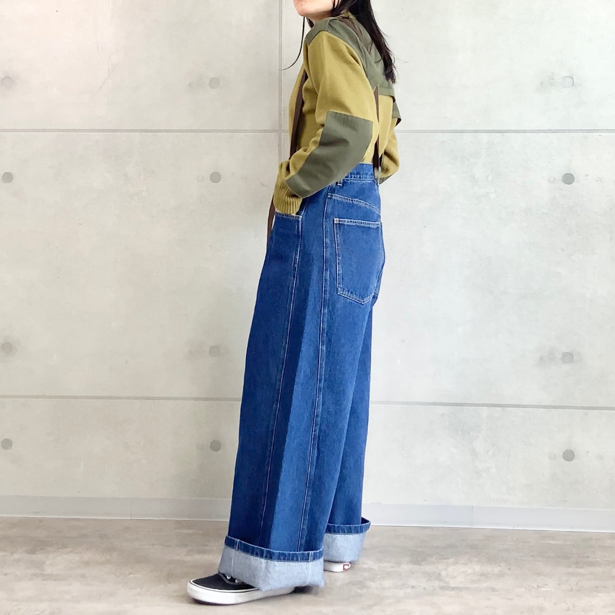 alee リメイクデザイン サスペンダー付き デニム｜ワイド | AUG ONLINE