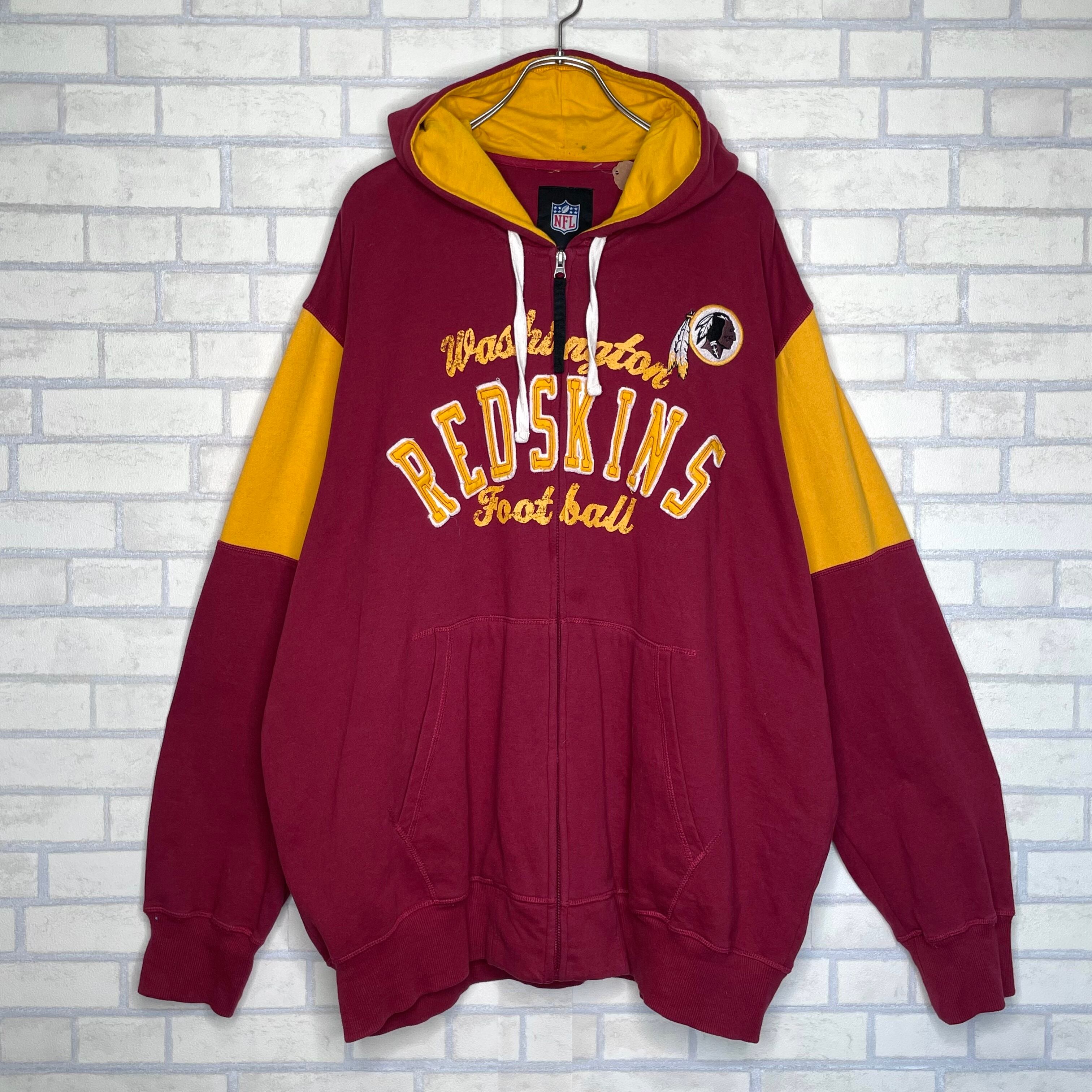 NFL パーカー 2XL 厚手 フルジップ 刺繍 ワッペン RED SKINS | 古着屋 
