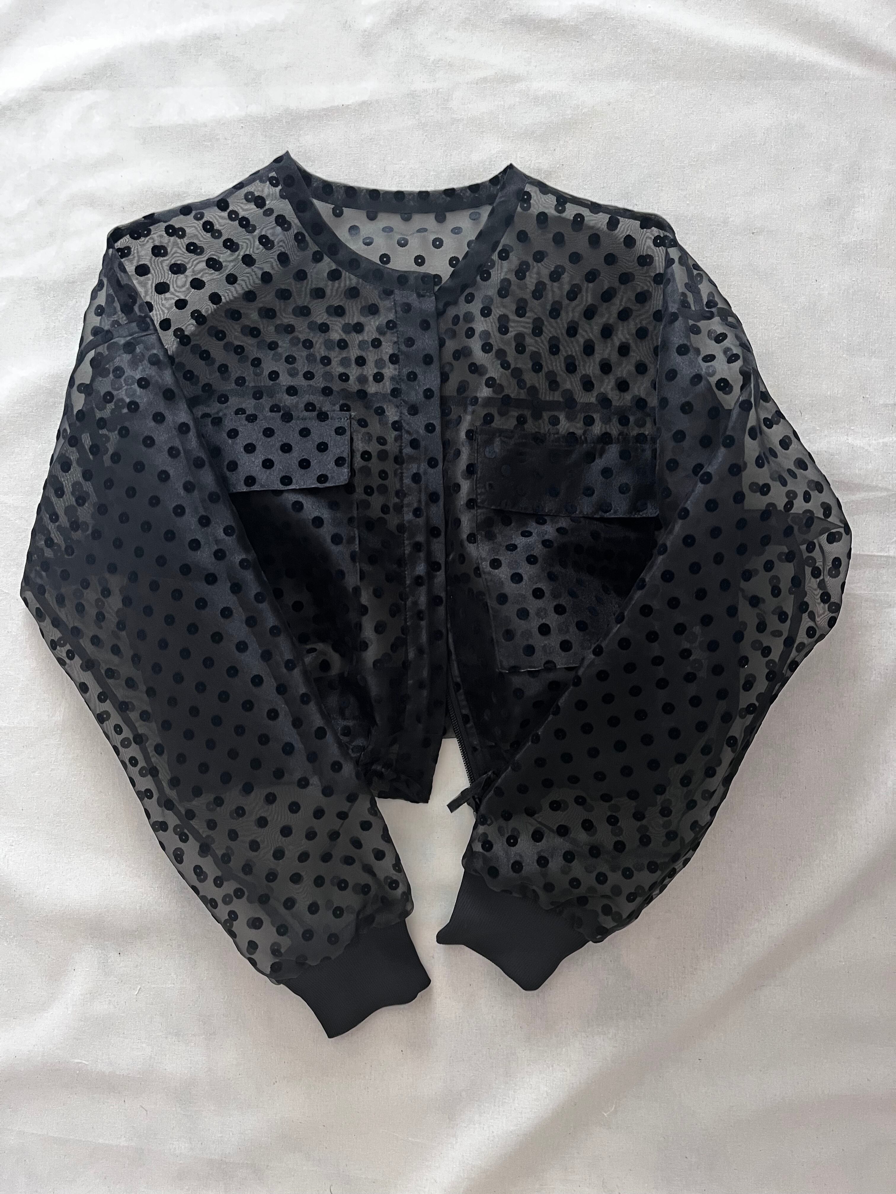 【2026新作】シアーブルゾン　フロッキードット