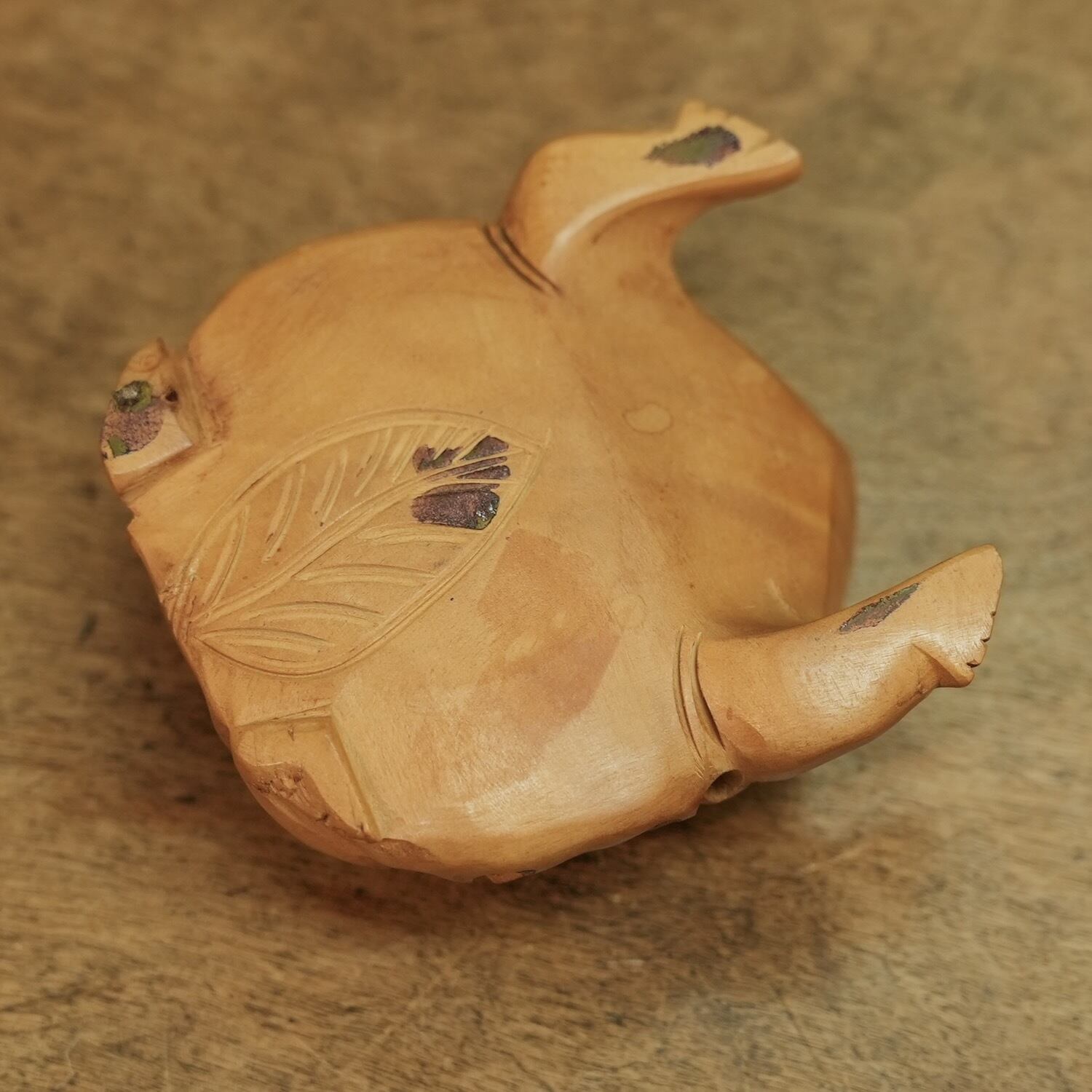 インド カシミール 木彫り スツール ヴィンテージ・アンティーク