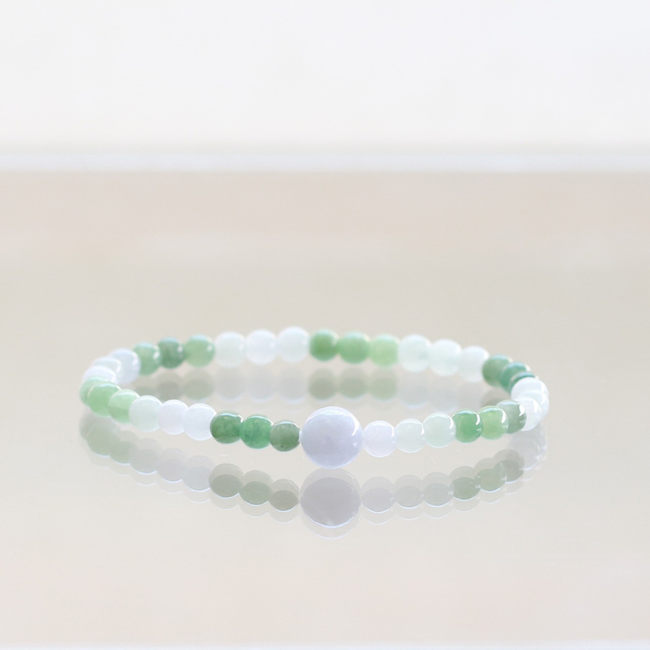 3色の色合いが素敵！ 翡翠ブレスレット A貨翡翠 jd_br1086