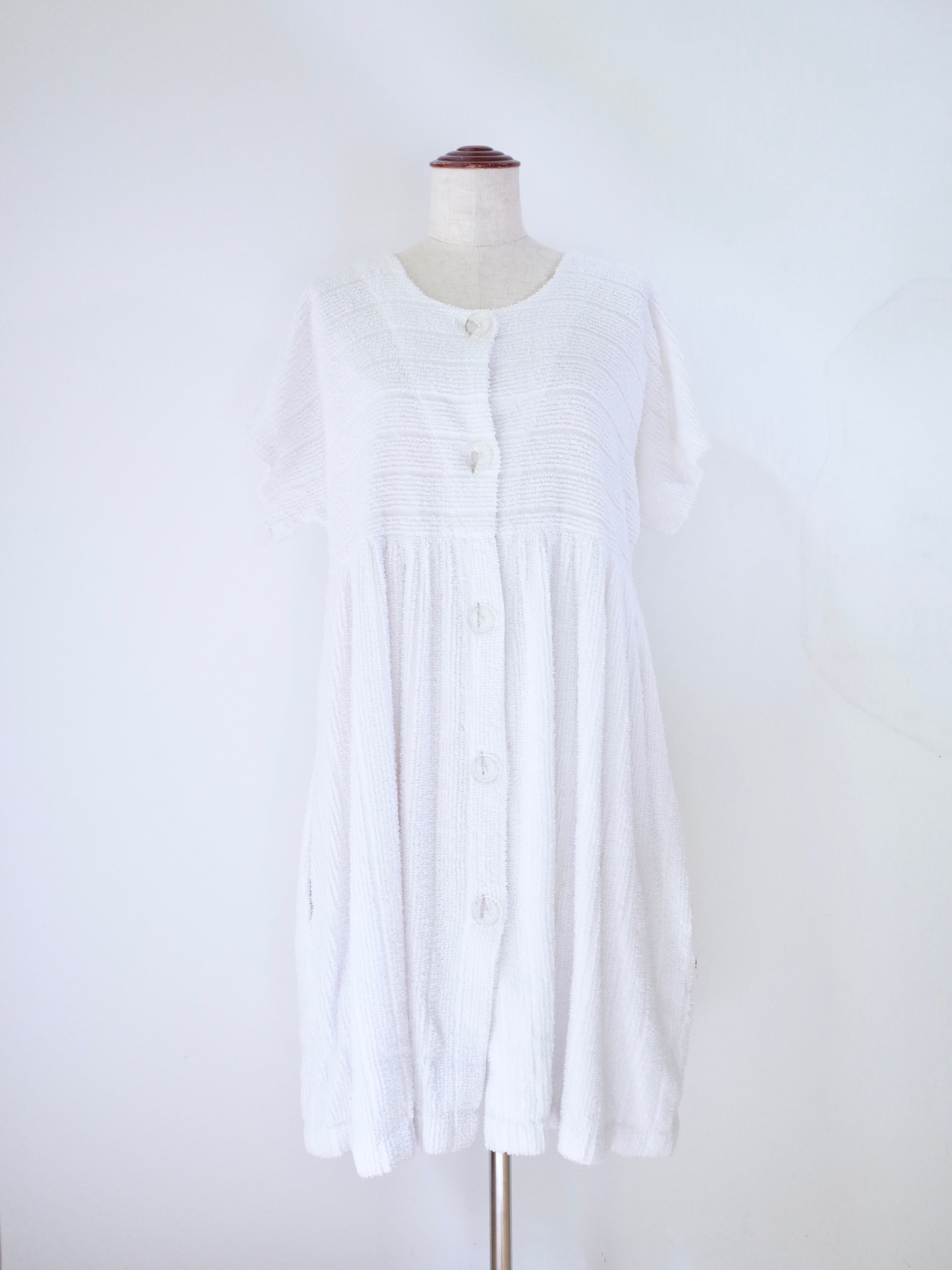 80-90s Pile Short Sleeve Long Cardigan
