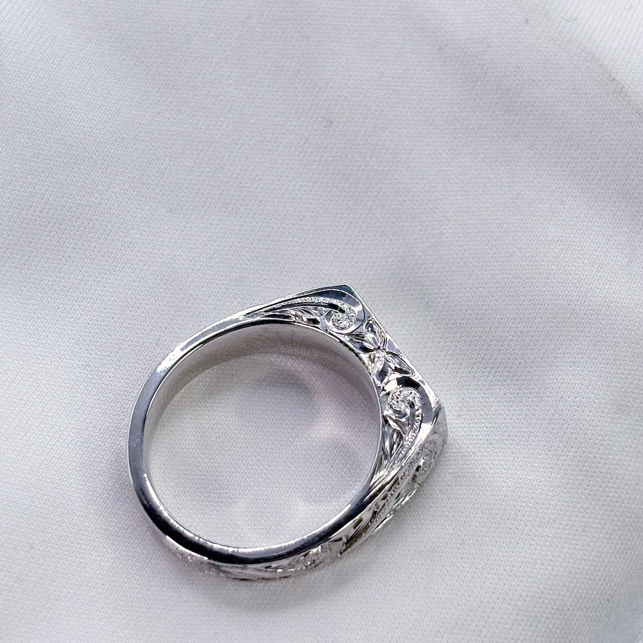 【受注販売】Engraved Signet Ring - Silver -