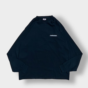 Audio-Technica anvil USA素材 ロングスリーブTシャツ LONG SLEEVE ロンT  長袖 ワンポイントロゴ アドバタイジング オーディオテクニカ L US古着