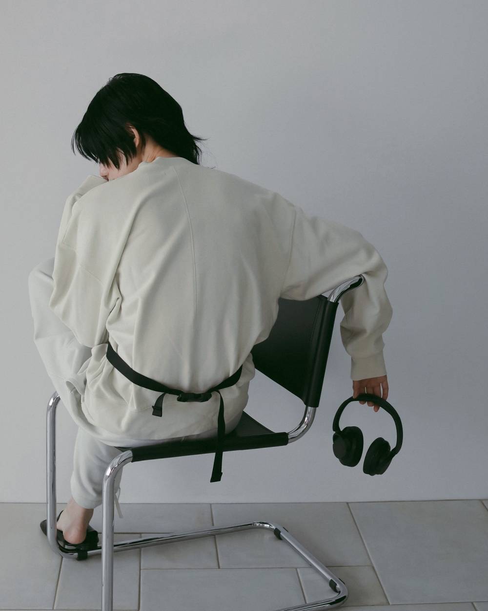 anuke(アンヌーク) Embroidery Logo Sweat | サウスオレンジ｜メンズ