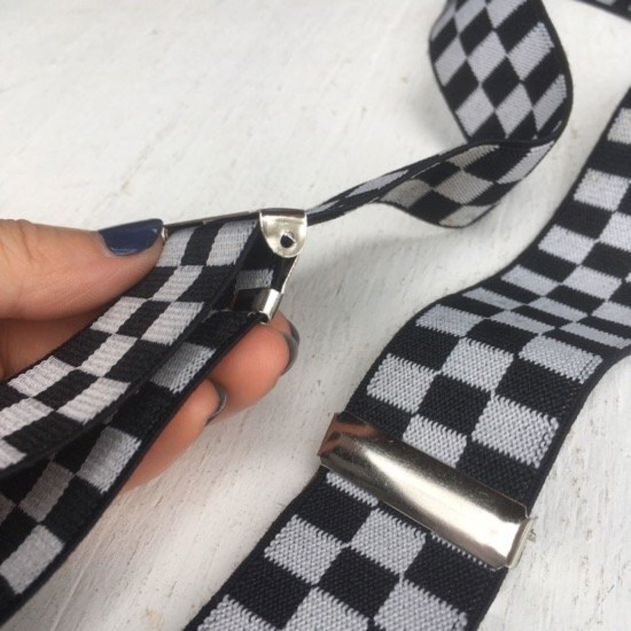 TOPANGA ACCESSORIES　クリップサスペンダー　チェック