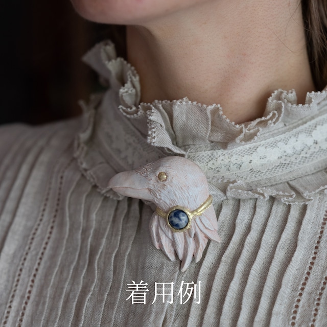 鴉のブローチ　＃黒