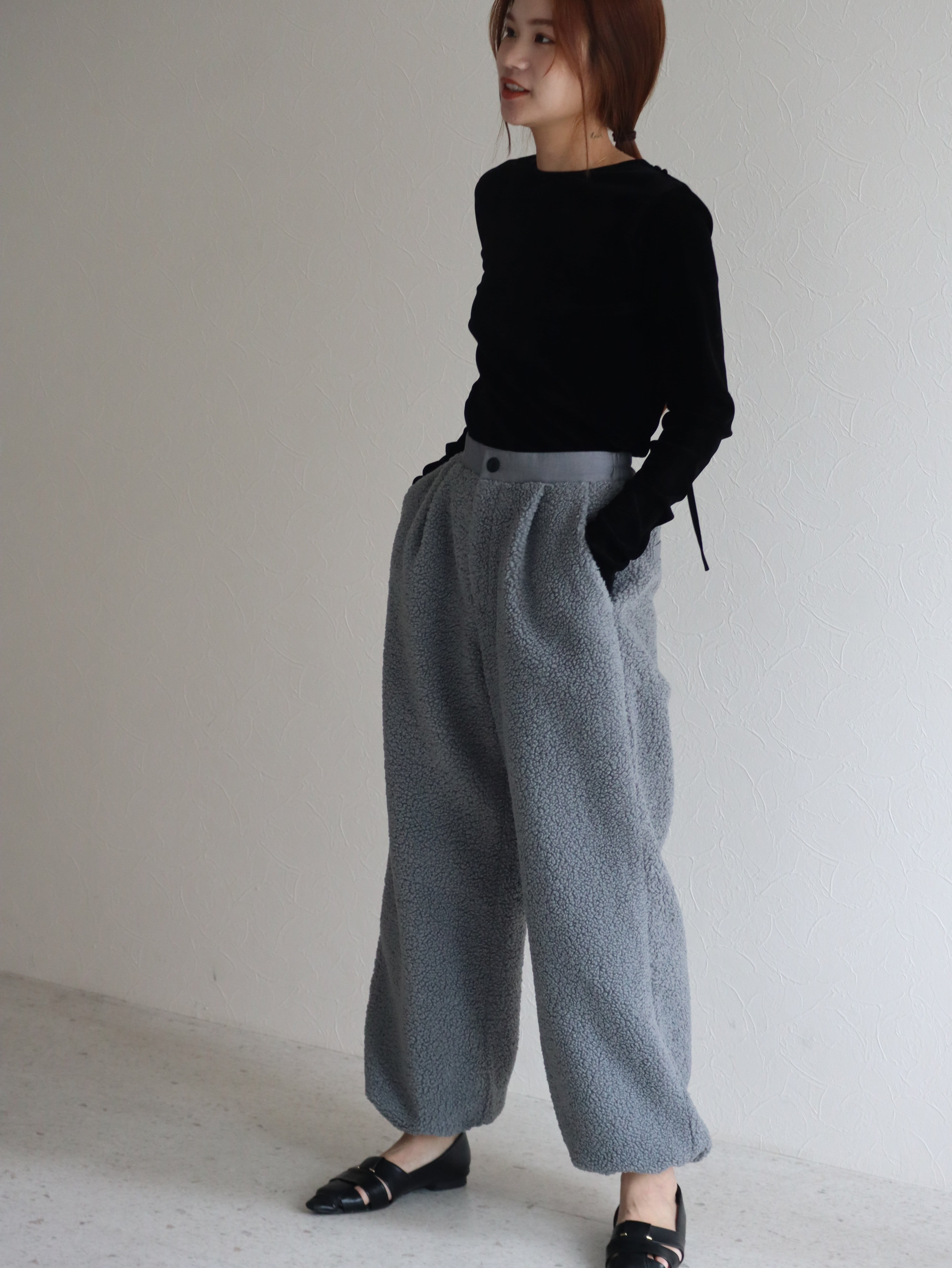 teddy boa pants (gray)