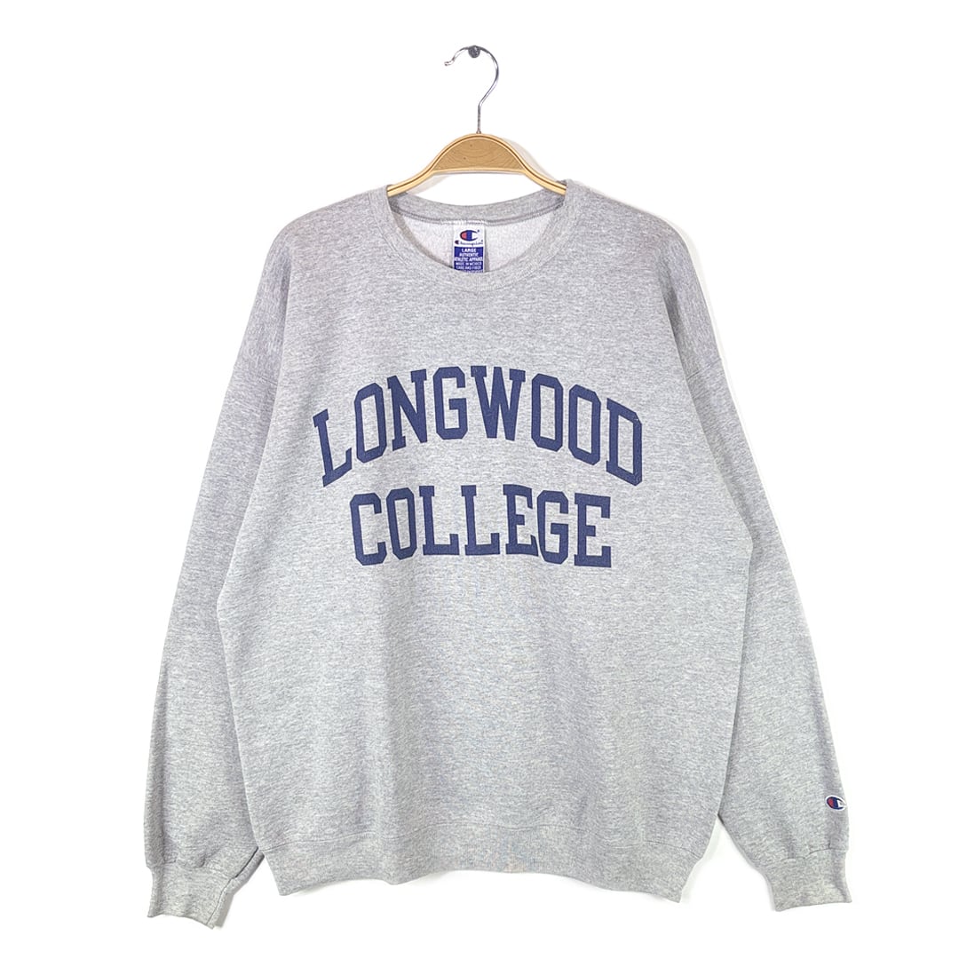 90s チャンピオン メキシコ製 ヴィンテージスウェット カレッジ アーチロゴ LONGWOOD COLLEGE CHAMPION グレー サイズL 古着 @CF0960
