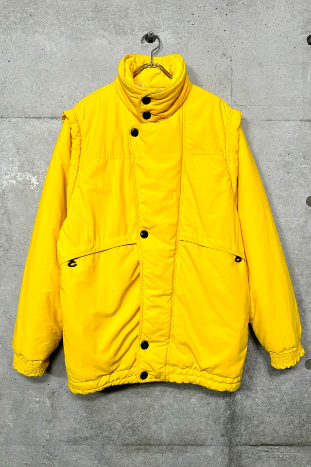 "ITALY" yellow color  lightdown blouson