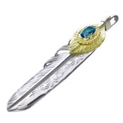 在庫あり　Taro Washimi 鷲見太郎 L arabesque flight feather 02 L K18 flight heart feather 02 rainbow topaz 6×8 K18 cup