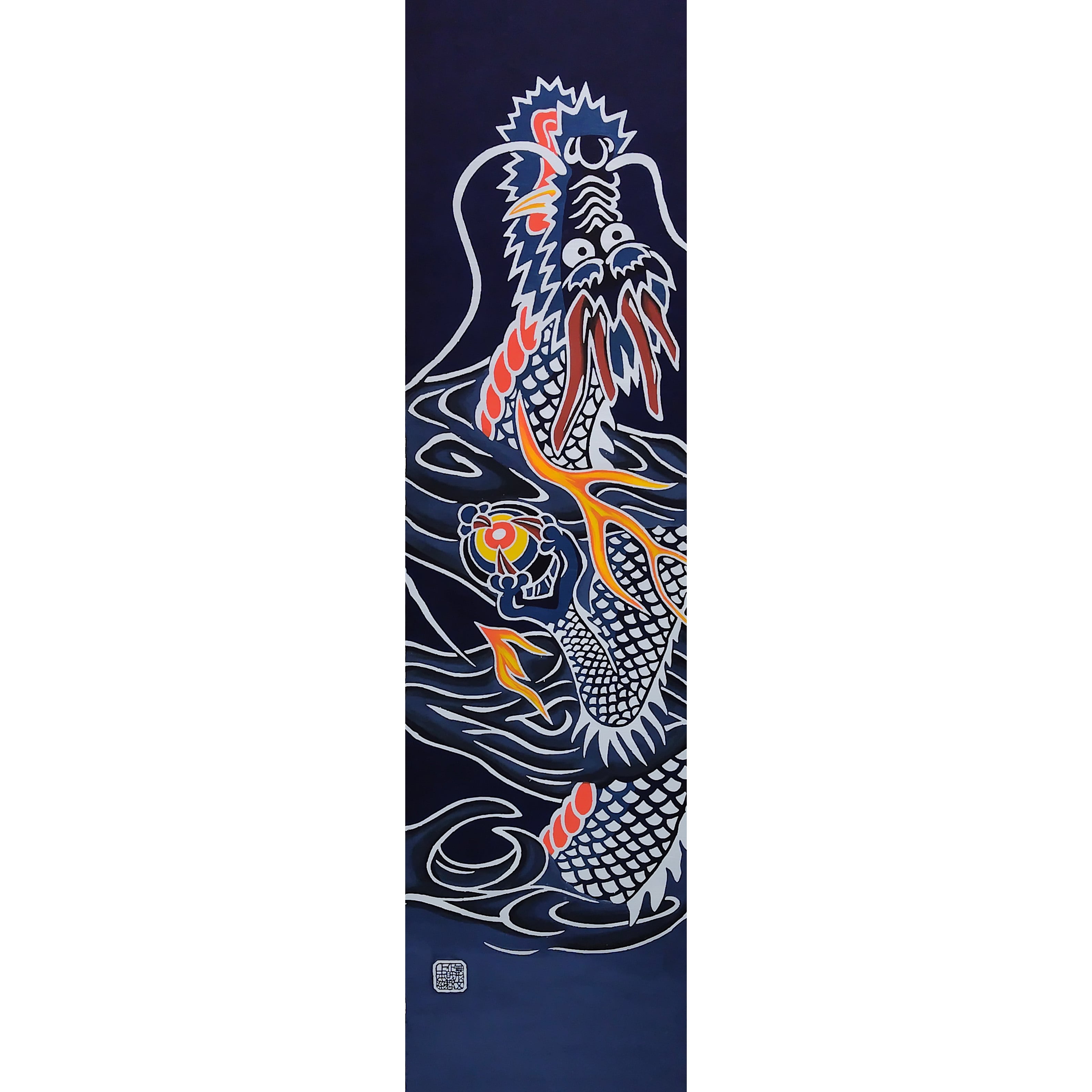 タペストリー 鯉のぼり三匹 | 郡上本染 渡辺染物店