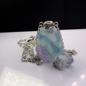 ブルー×パープルグラデーションフローライト・ミニ香水瓶