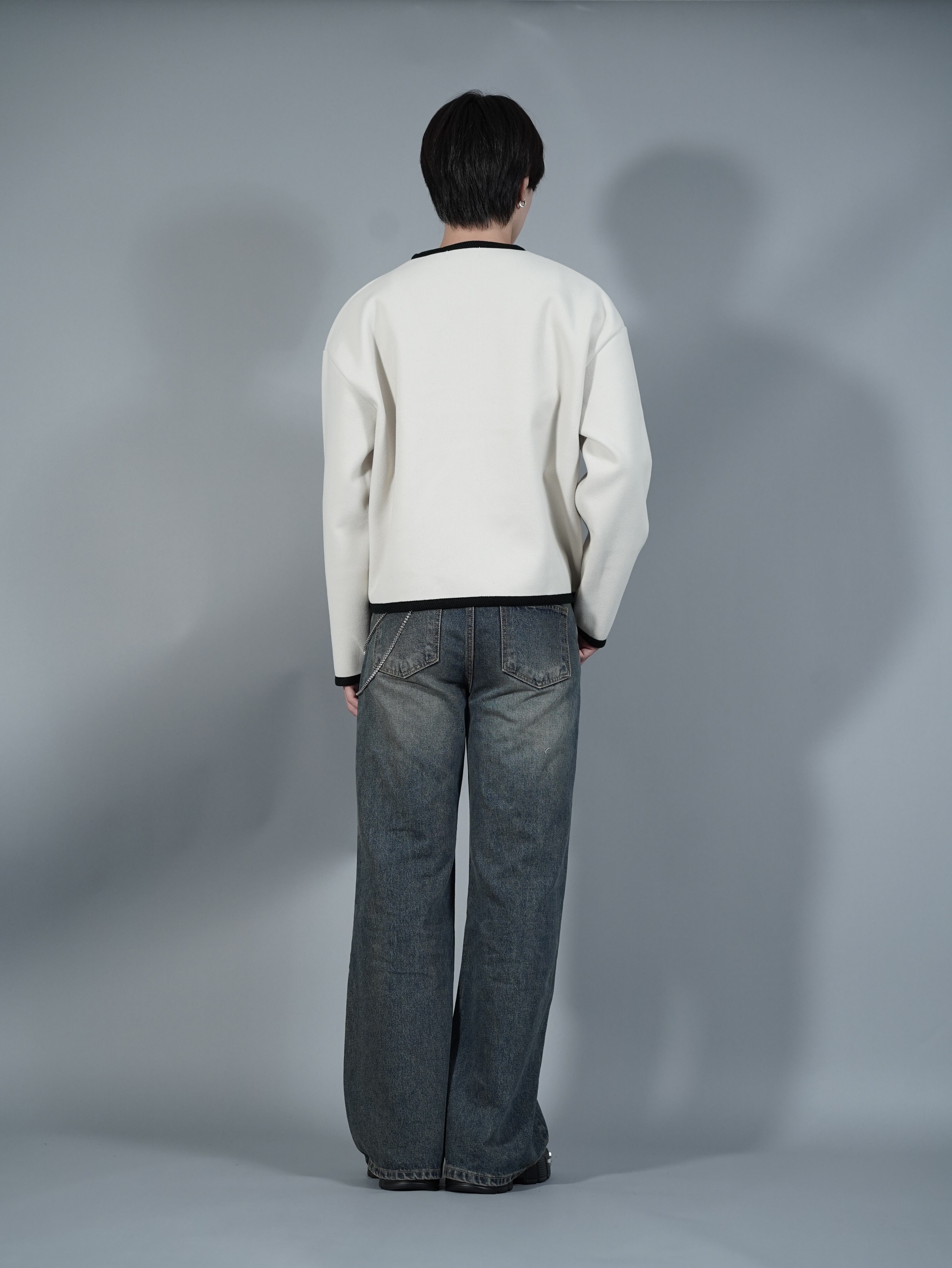【zero】完売品！ ALUDE（アルード）カーディガン【値下応相談】 ALUDE SELECT】tweed line cardigan(2color) | 【ALUDE】韓国メンズ
