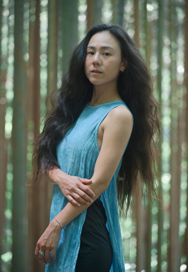 Indigo Dyed Linen Top