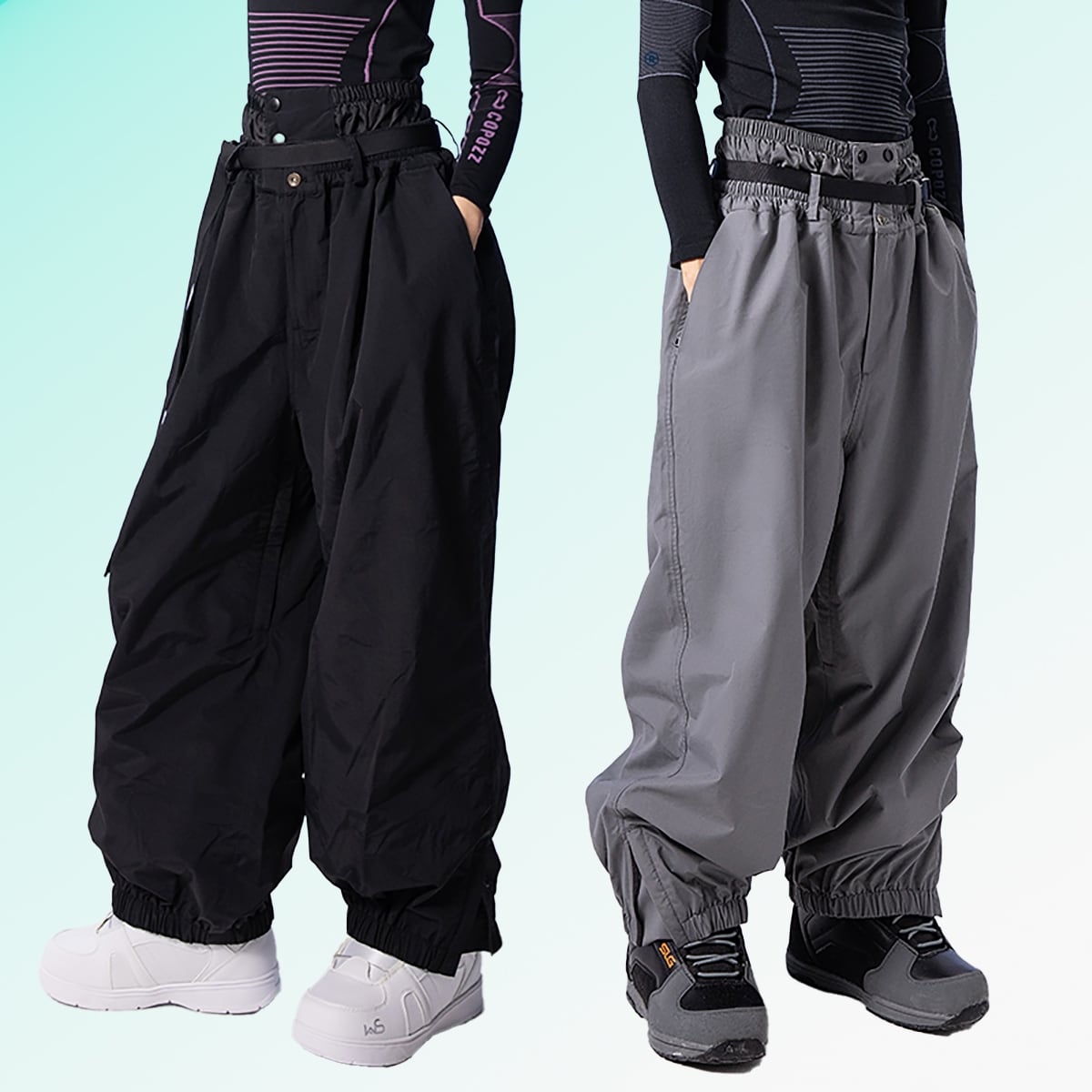 スノーボードウェア ワイドパンツ ボトム スキーウェア レディース