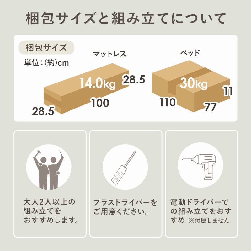 【組立式】耐荷重350kg ファブリックシングルベッド すのこフレーム ボンネルコイルマットレスセット 3色展開 一人暮らし ワンルーム 幅106cm