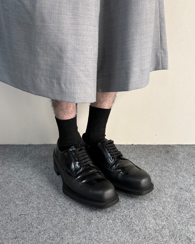 【2022/AW PRADA】brushed leather derby shoes