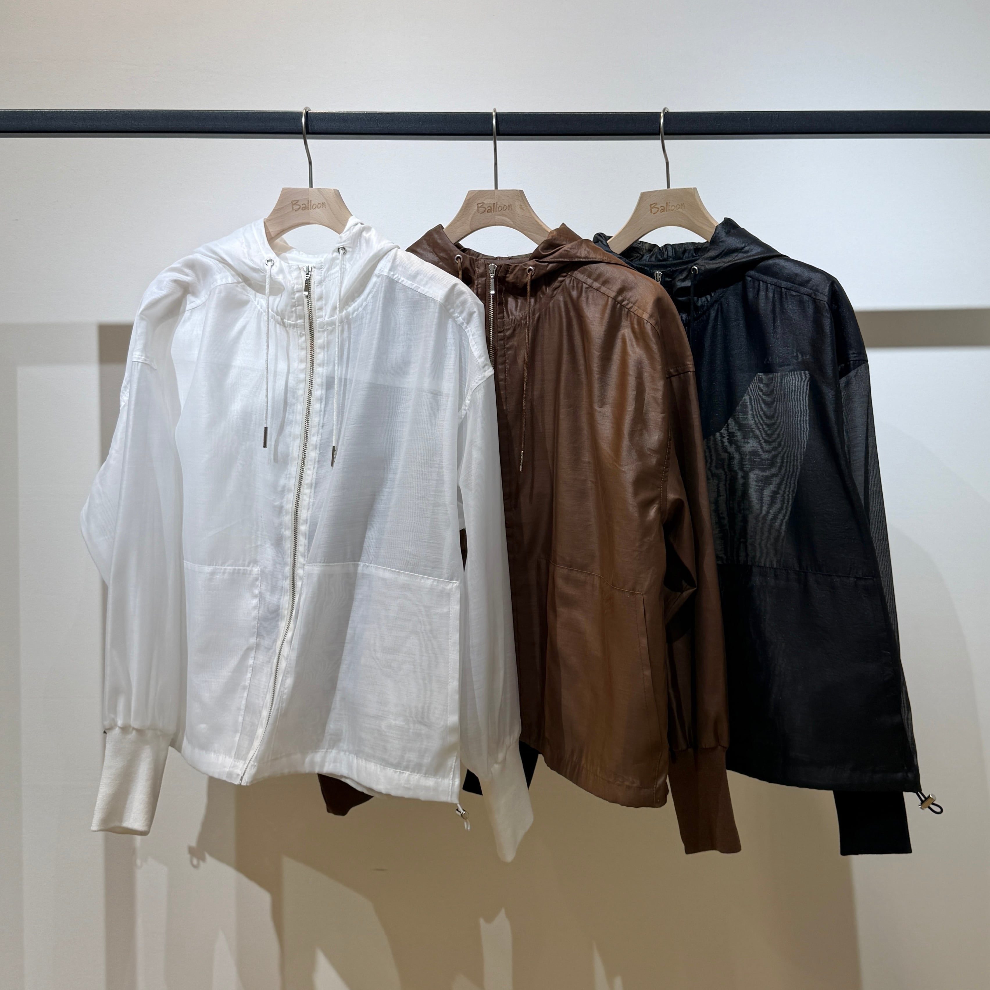 【限定店舗】チンツ加工フーディリブブルゾン