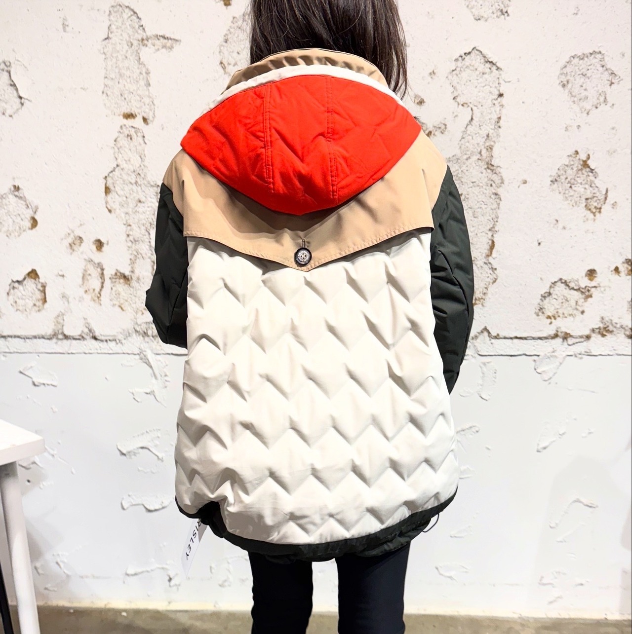 リズレイ RISLEY risley バイカラーダウンマウンテンパーカー