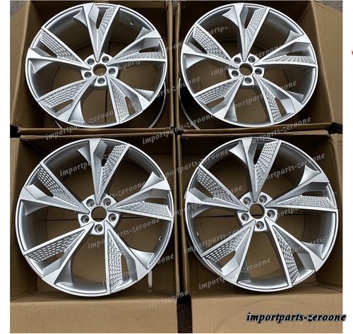 21インチ RS7 シルバー スタイル ホイール アウディ 2007-2016 S5 2010+ RS4 RS5 21x9 ET25 -BRN-12369 鍛造 ★