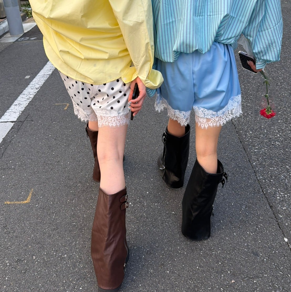 サテンレースショートパンツ_LN03813 | lanan(ラナン)