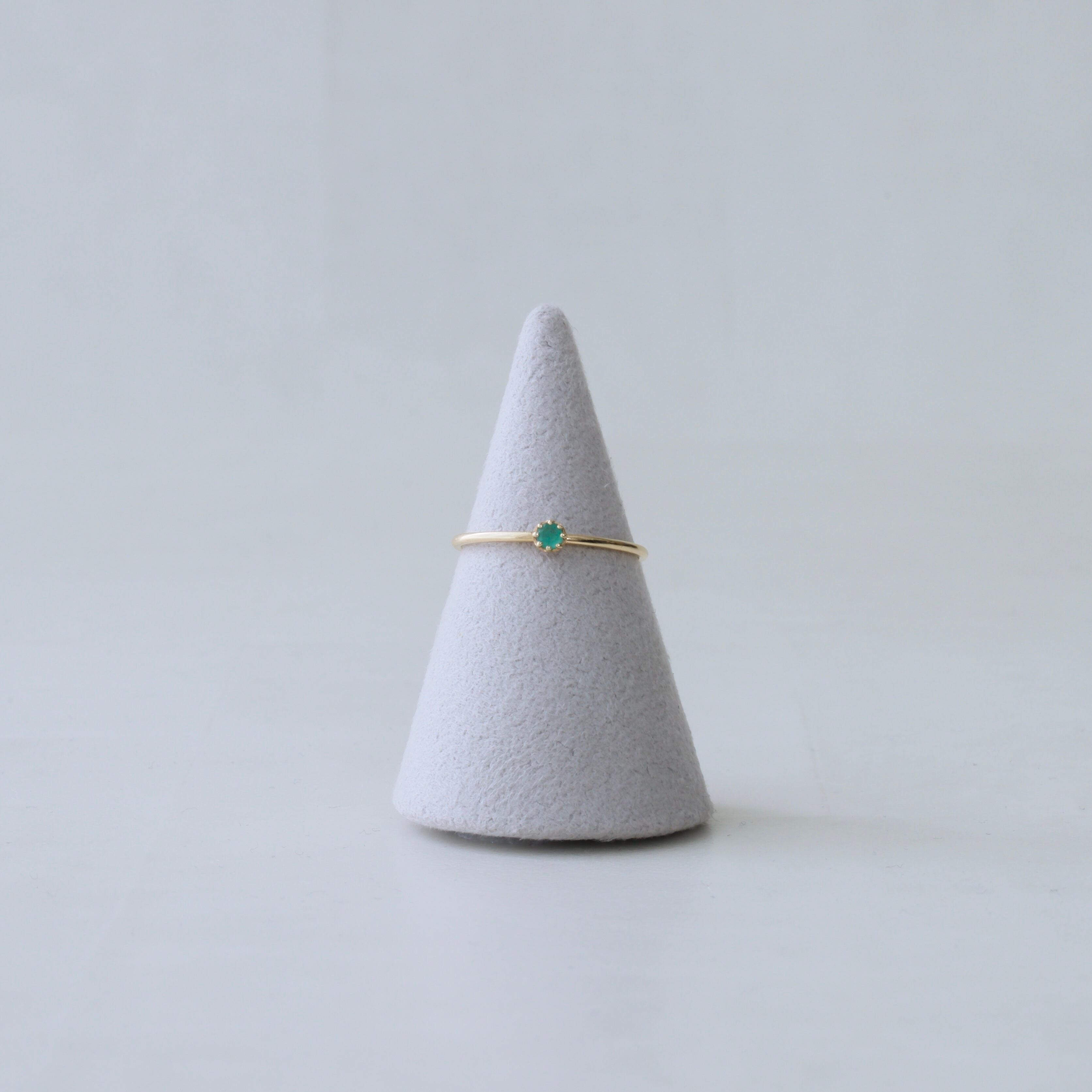 【 Lilac with me 】 K10 / K18 Ring Emerald