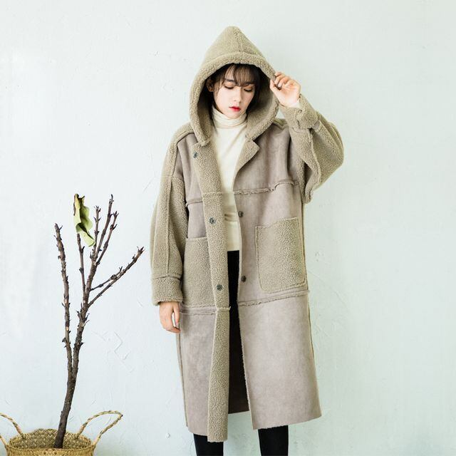 予約販売】ボアコート レディース ロング丈 裏ボア フード 予約販売】ボアコート レディース ロング丈 裏ボア フード
