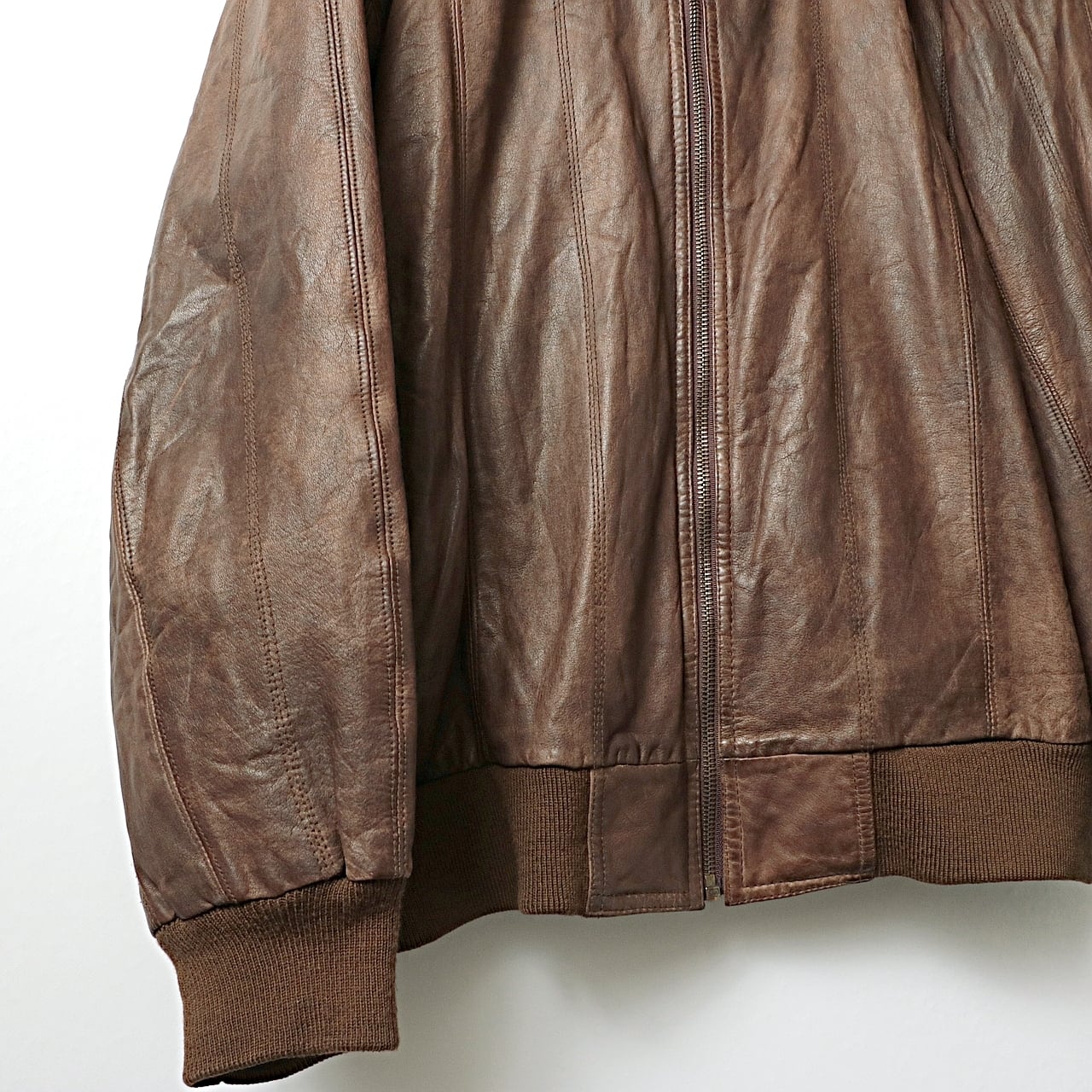 ECHTES LEDER 本革 ユーロ レザー ボンバー ジャケット 古着 ECHTES LEDER 本革 ユーロ レザー ボンバー ジャケット 古着
