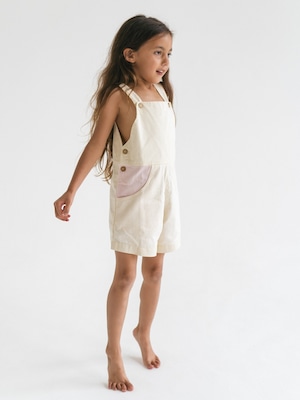 ILLOURA THE LABEL / Play Overalls | Coconut Contrast(2y,3y,4y,5y)