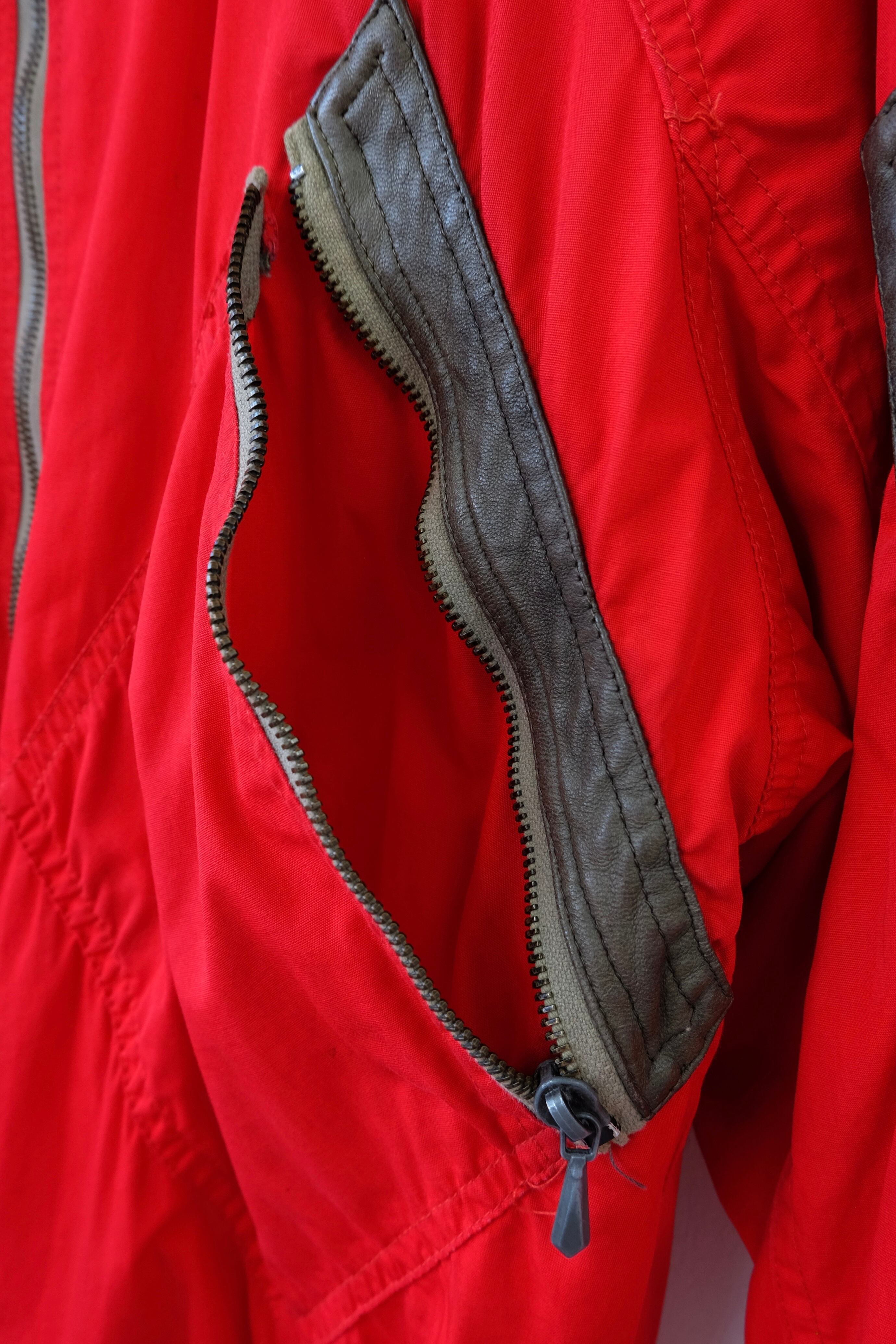 1980s ALBINO GARDIN leather switching raglan-sleeve jacket 1980s ALBINO GARDIN leather switching raglan-sleeve jacket